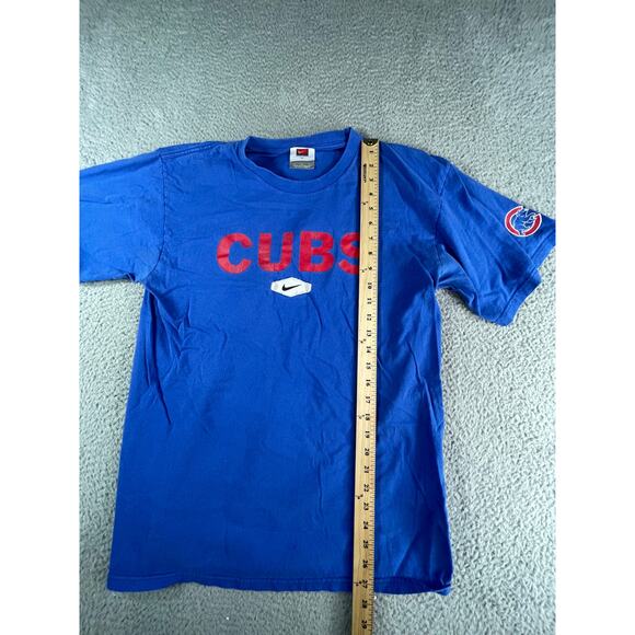Chicago Cubs Vintage Nike Shirt Mens Medium Blue T-Shirt Red Label Baseball MLB - Picture 3 of 7